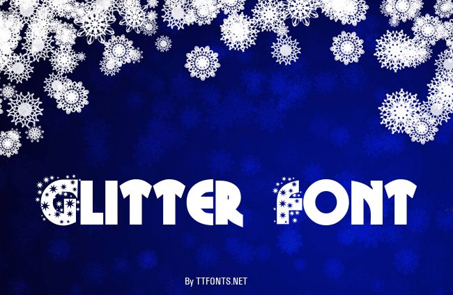 Glitter Font example